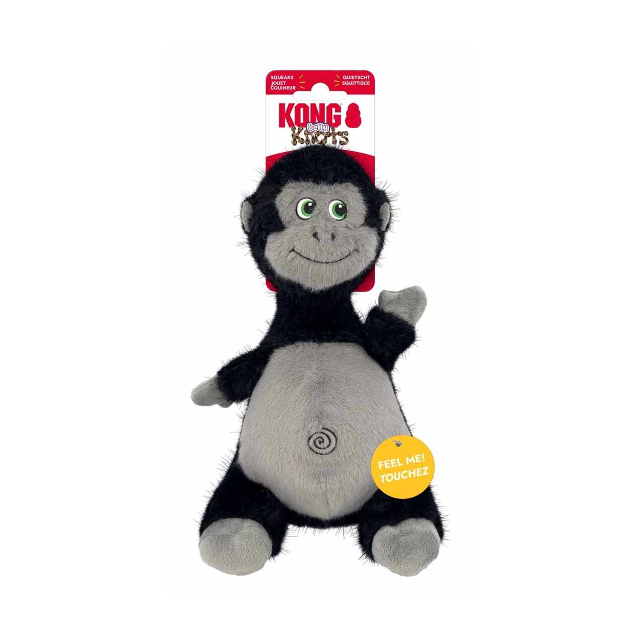 KONG Knots Belly Gorilla M/L 28 x 16 x 13 cm - hundebamse med rebkerne